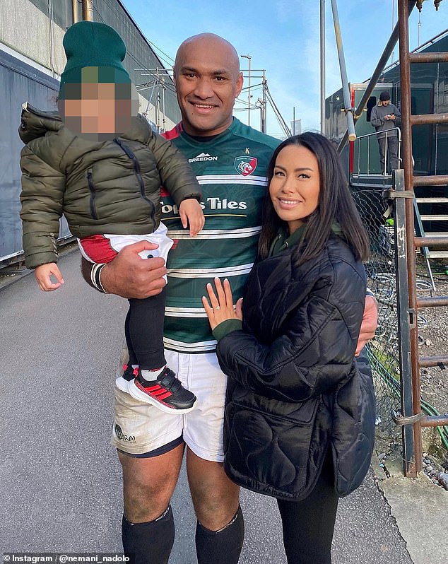 Nadolo was toasting his 36th birthday with wife Kimbly Wright (pictured) and younger brother Inosi at the couple's $4 million home in Cammeray, on Sydney's north shore.