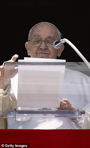 Pope Francis pronounces his Sunday Angelus blessing