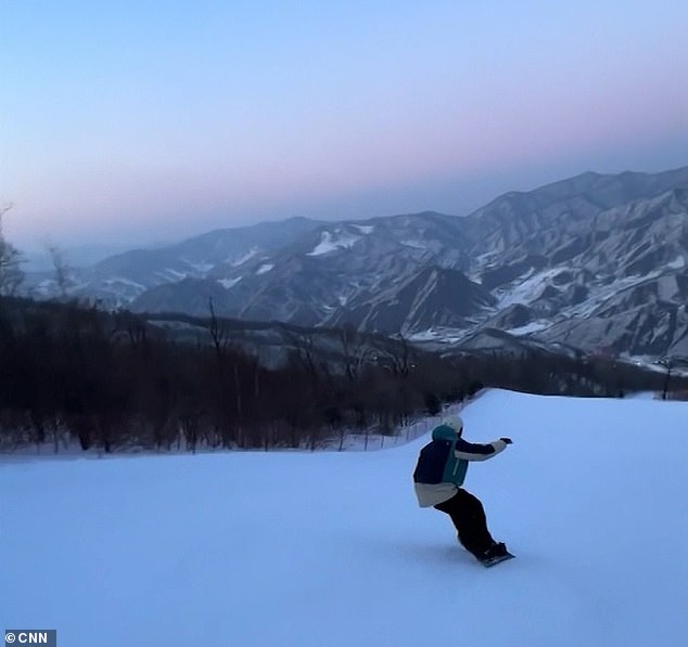 The group flew from Vladivostok to Pyongyang on North Korea's only airline, Air Koryo, and enjoyed typical activities such as snowboarding and sightseeing.