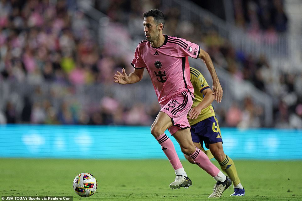 Sergio Busquets seemed fit to play after suffering a serious injury in the preseason and appeared calm at the base of the midfield