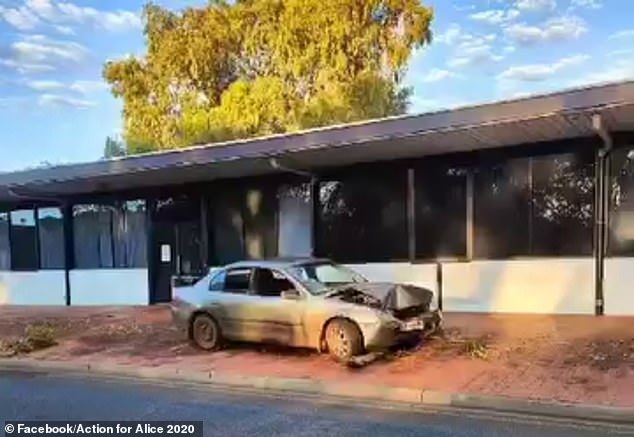Car thefts resulting in accidents are common on the streets of Alice Springs.