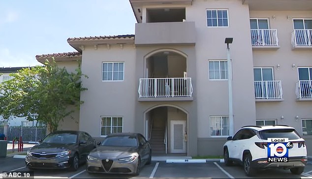 The apartments where Rosa lived in Hialeah, Florida, before she allegedly stabbed her mother to death