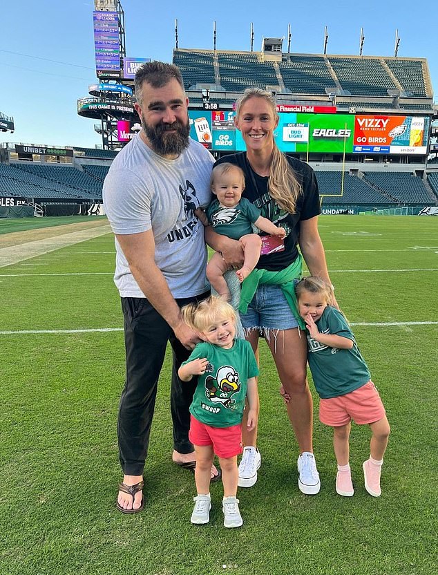 Travis' older brother, Eagles center Jason Kelce, has three young daughters with his wife Kylie.
