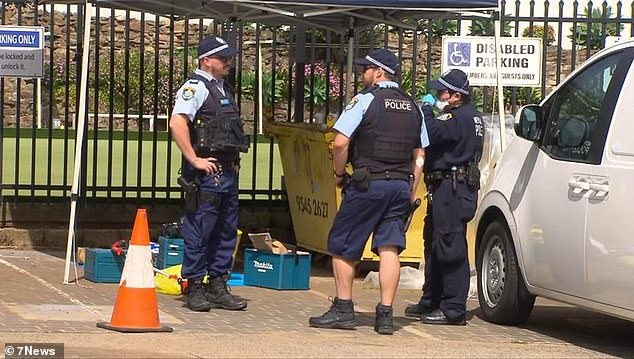 The search was on: a pile of the couple's bloody clothes was found 30 kilometers away in a large container behind the Cronulla Club, in Sydney's Sutherland Shire, at around 11am on Wednesday.