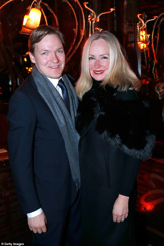 Louise Blouin is seen with her third husband, Matthew Kabatoff, in 2015.