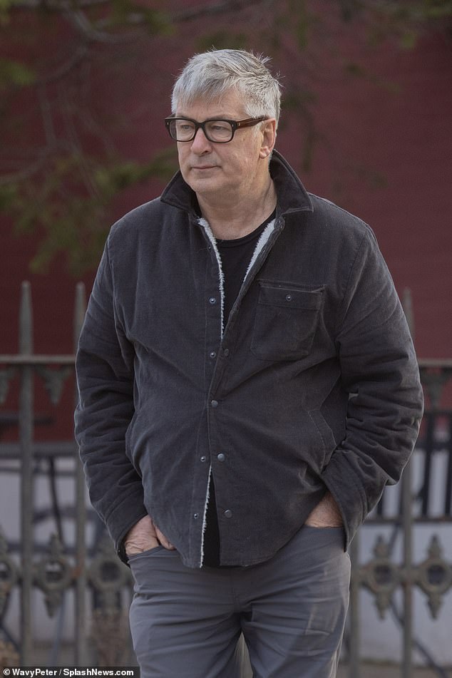 The sour-faced actor, 65, wore gray pants with a fleece-lined jacket and glasses as he strolled alone in Manhattan.