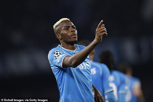 Victor Osimhen equalized for the Italians with his only shot on goal in the Champions League match