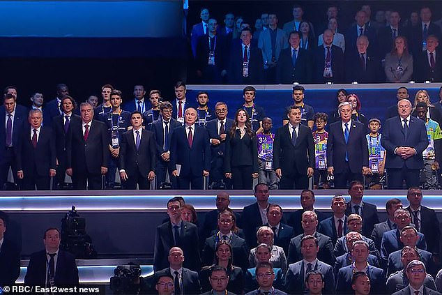Putin was attended at the ceremony by the presidents of Belarus, Kazakhstan, Kyrgyzstan, Uzbekistan, Tajikistan and the Republika Srpska.