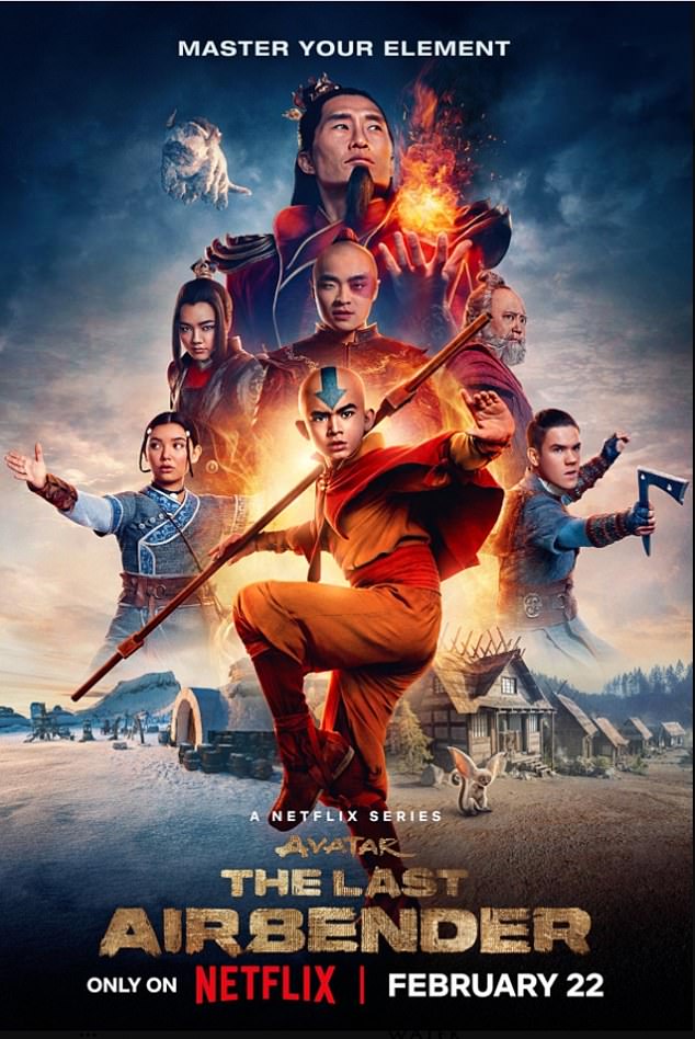 Netflix's new fantasy epic Avatar: The Last Airbender has been caught in a 'woke' row after film bosses toned down 'dubious' sexism in the live-action remake of the beloved Netflix classic. Cartoon.