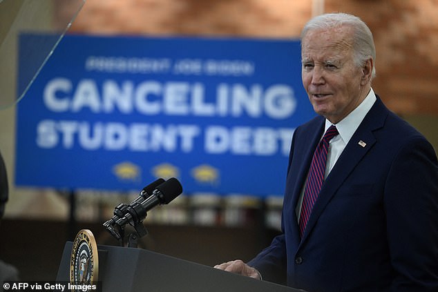 Biden is on the third day of a three-day fundraising trip to California. He gave a speech about debt forgiveness in Culver City before flying to San Francisco on Wednesday.