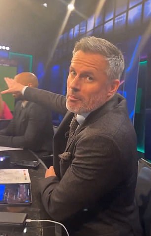 Jamie Carragher reignited feud with Rio Ferdinand while watching Liverpool on Wednesday night