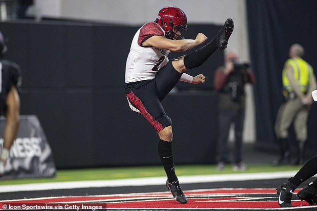 Araiza was nicknamed the 'Punt God' at San Diego State, where he was an All-American