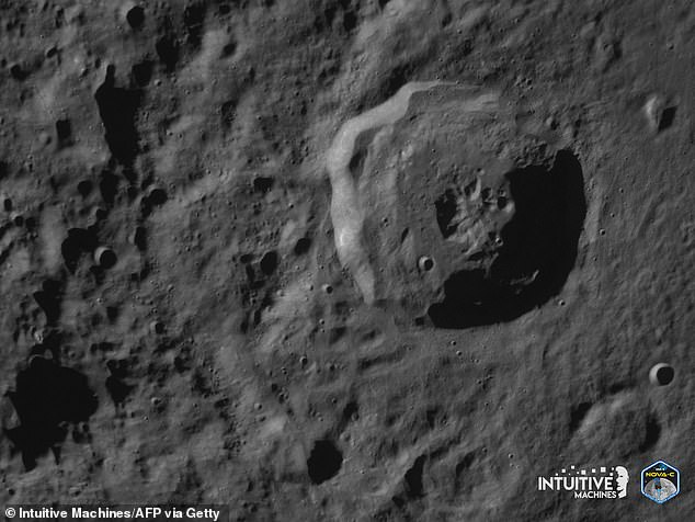 The six-legged lander is scheduled to land at 5:30 p.m. ET in a crater called Malapert A near the Moon's south pole.
