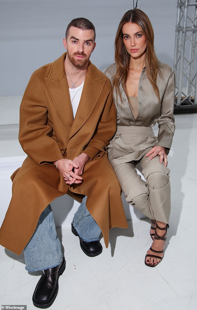 The 34-year-old Chainsmokers artist and model, 33, attended the Max Mara show in complementary looks.