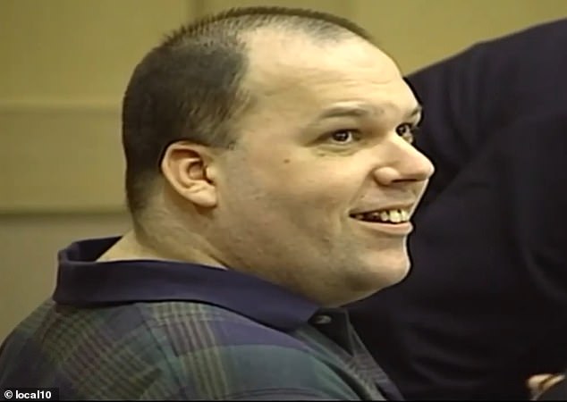 Ault (pictured at his first trial) had a shocking criminal history dating back to 1986, including previous attacks on children.