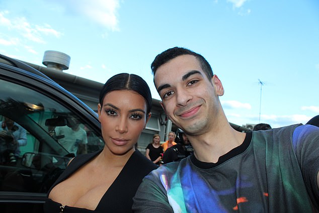 Lamarre with Kim Kardashian, one of the many celebrities he chased for a selfie before joining the police
