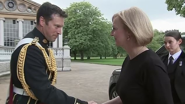 Lieutenant Colonel Thompson welcomed then Prime Minister Liz Truss to Buckingham Palace last autumn.