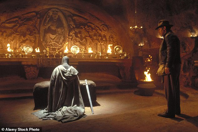 Harrison Ford as Indiana Jones discovers the Holy Grail in the 1989 film Indiana Jones and the Last Crusade.