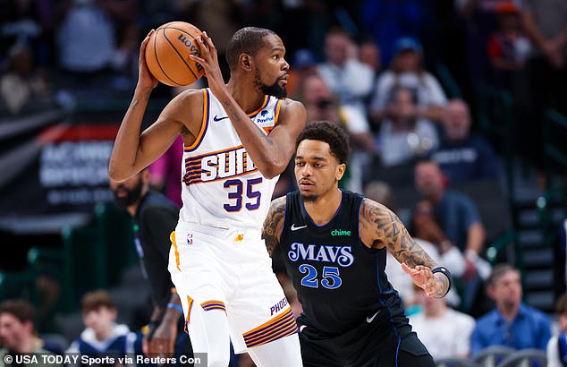 Durant and the Phoenix Suns faced the Mavericks when the season resumed after the All-Star break.