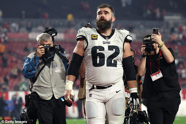 Her husband, Eagles center Jason Kelce, is currently debating whether or not to retire.
