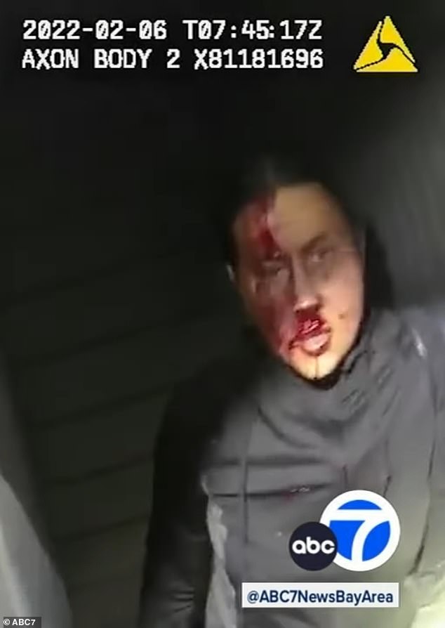 Police body camera footage shows the moment Cahen was found bleeding after the attack.