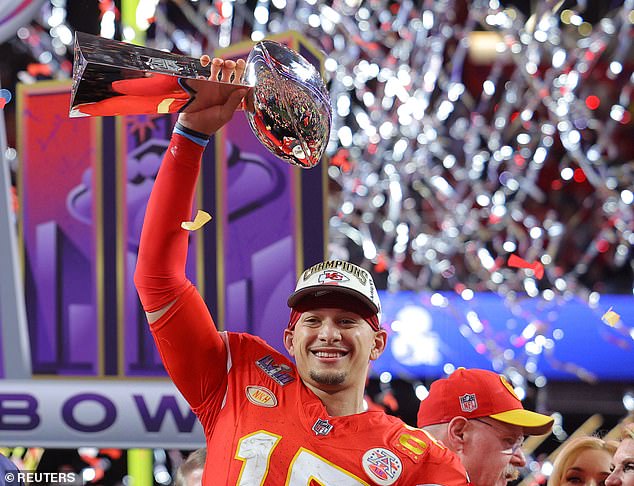 The Chiefs quarterback has won three Super Bowls so far, including this year's one.