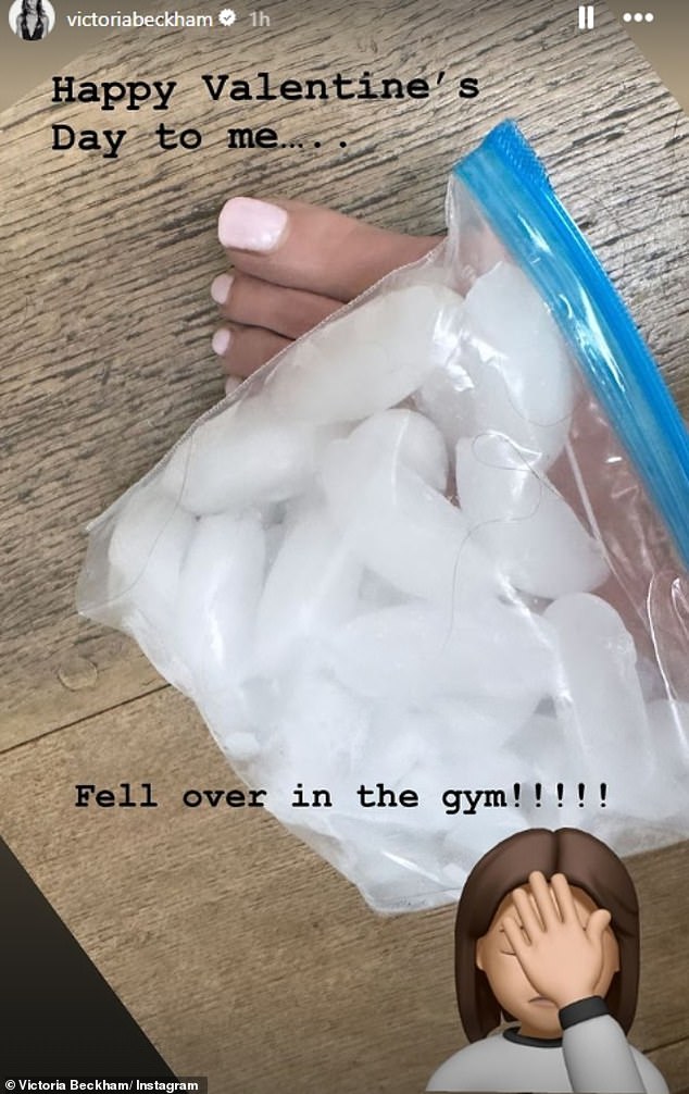 On February 14, the mother of four revealed that the day had started off on the wrong foot while sharing photos of a painful injury on her Instagram Stories.