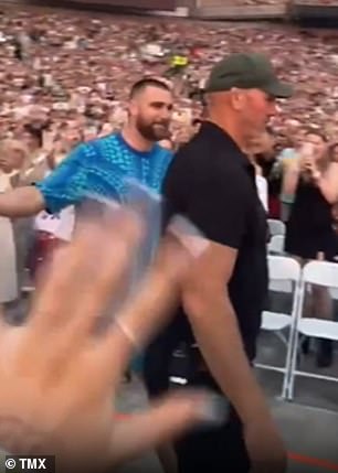 Travis (seen walking through the crowd at Taylor's show) landed in Sydney on Thursday morning via private jet.