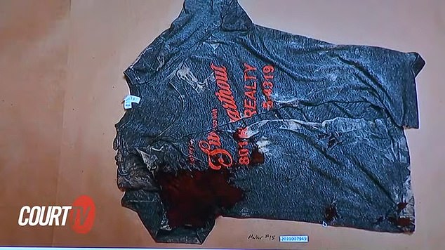 Prosecutors also brought to light the bloody shirt that director Joel Souza was wearing when the bullet that killed Hutchins hit him in the shoulder.
