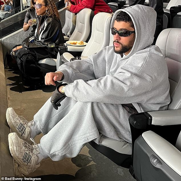 Jenner's other ex, Bad Bunny, also attended Super Bowl LVIII, but didn't watch it from KarJenner's suite.