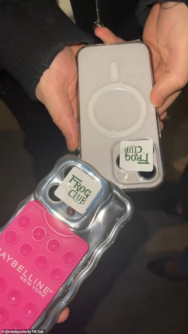 Diners at the top-secret restaurant even receive stickers to cover both cameras on their phones.
