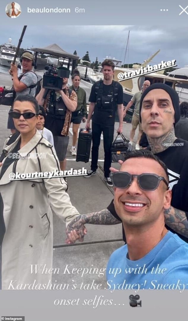 Last week, Lamarre-Condon took selfies with stars and took a photo with Kourtney Kardashian and Travis Barker.
