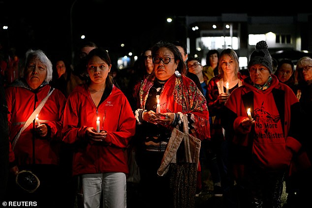 The day before Pickton was eligible for parole, families held a candlelight vigil and hung red dresses in memory of their loved ones.