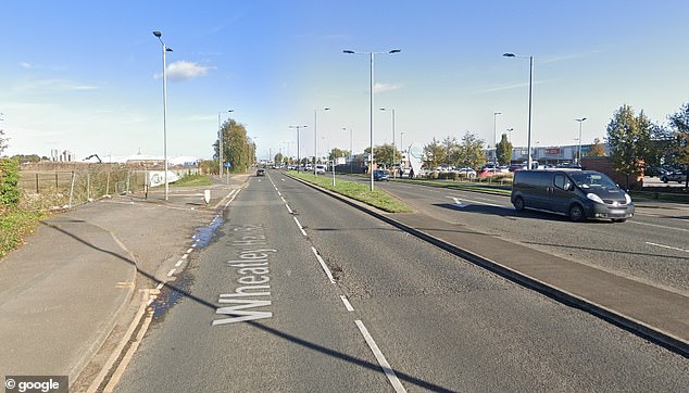 Wheatley Road in Doncaster, where Mycroft crashed into the BMW Mrs Oliver was traveling in. Sheffield Crown Court heard how Mycroft had been driving at 78mph in a 40mph zone and ignored the traffic light which had been red for six seconds (Google Street View)