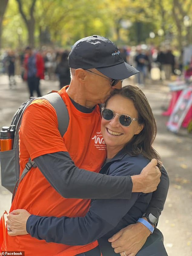 Townsend seen with his new girlfriend during a fundraising walk for his wife in Central Park