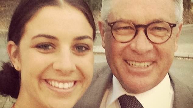 Melissa Hoskins is pictured with her father Peter