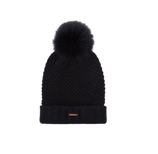 A Burberry 'Fur Pom Pom' Beanie for £320 completed the look perfectly.