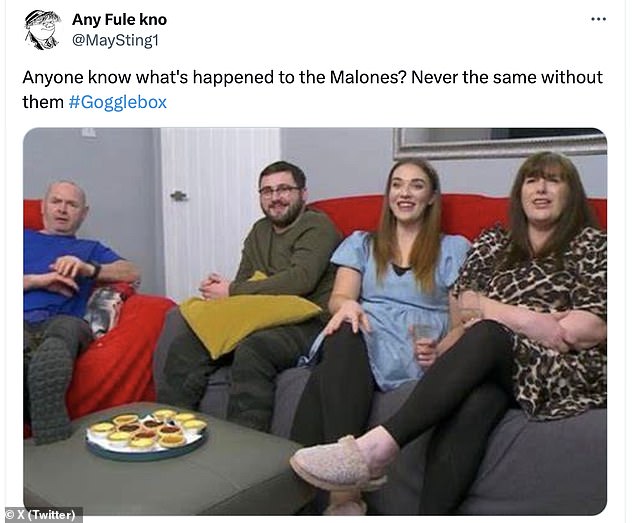 1708783814 483 Gogglebox fans express their concern after a beloved family vanishes