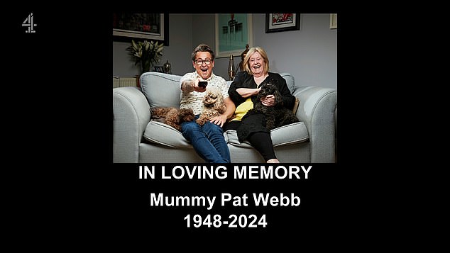 Pat Webb, who appeared on the hit Channel 4 show alongside his son Stephen Webb, died last month after a long illness.