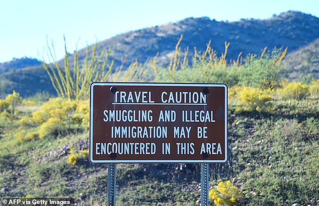 A sign is considered a warning to visitors on rancher Jim Chilton's 50,000-acre ranch.