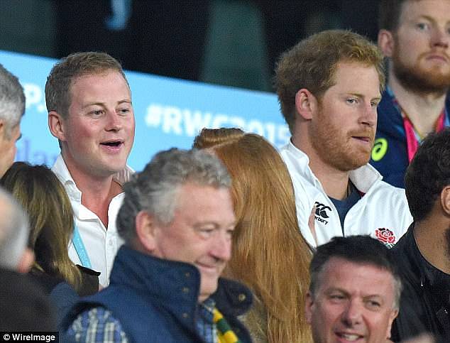Henry Pelly is the cousin of Guy Pelly (left), a close friend of Prince Harry (right) (Couple photographed in October 2015)