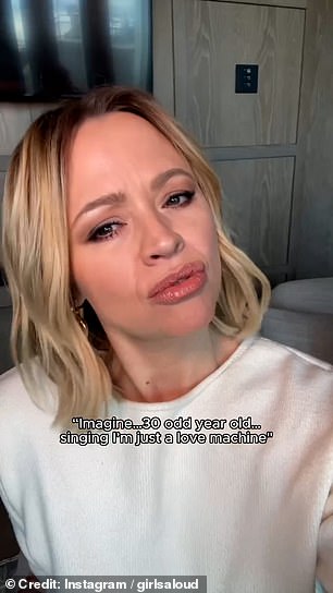 Kimberley Walsh, 42, looked stunning in a white sweater