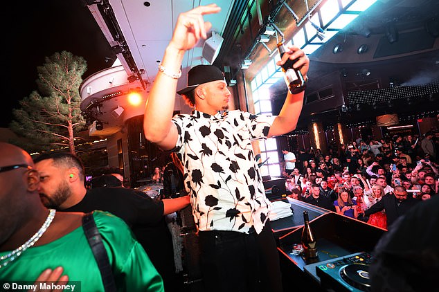 Super Bowl MVP Mahomes had celebrated at Zouk after his win before heading to XS (pictured)