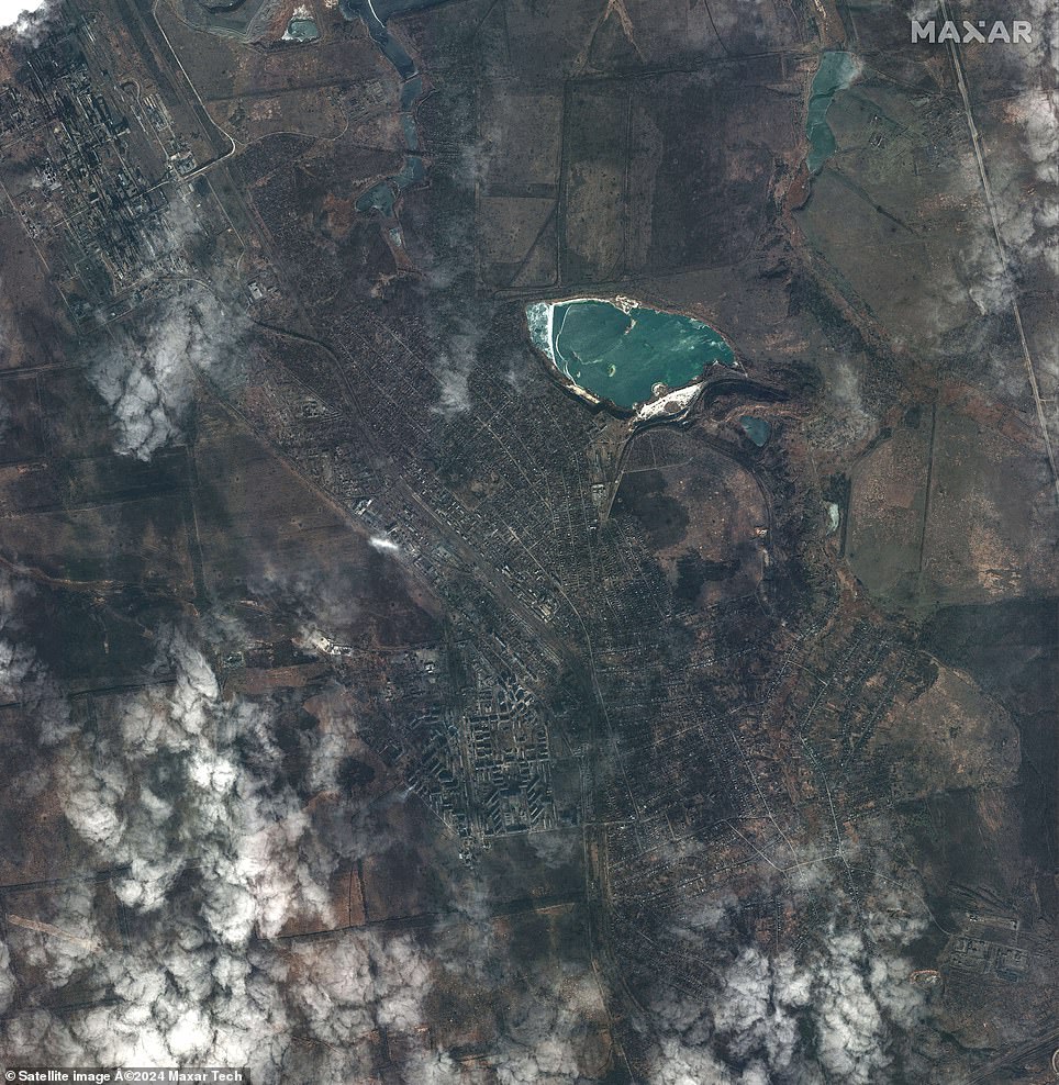 The eastern city of Avdiivka, Donetsk Oblast, on February 17, 2024, amid the Russian military invasion of Ukraine.