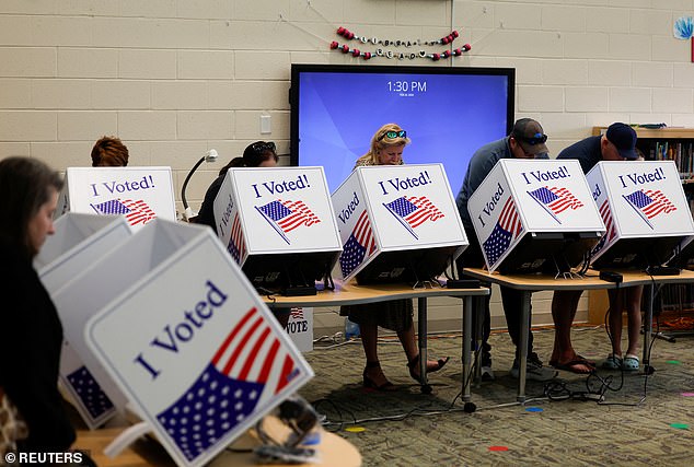 Voters in Mount Pleasant, South Carolina, cast their ballots Saturday afternoon in the state's Republican primary election.