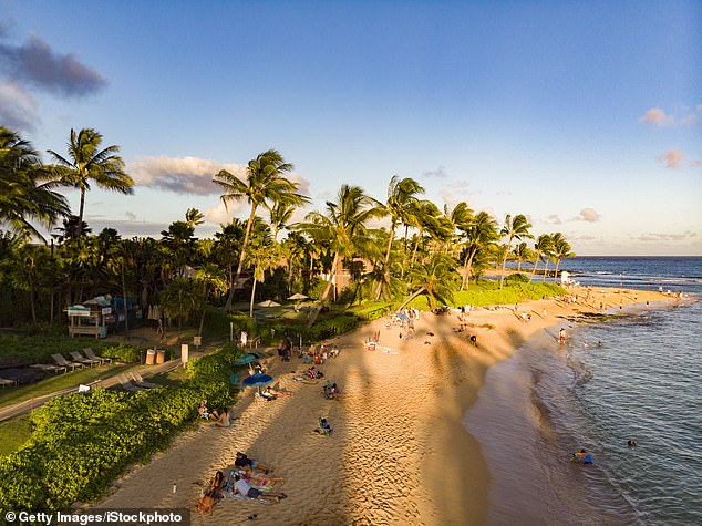 Poipu Beach Park in Kauai, Hawaii.