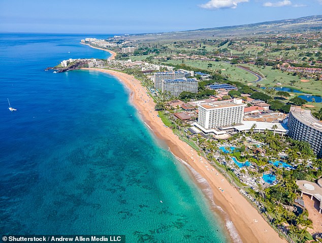 Kaanapali Beach in Hawaii is the highest-ranked beach in the US, ranking fourth on the top 25 global lists.