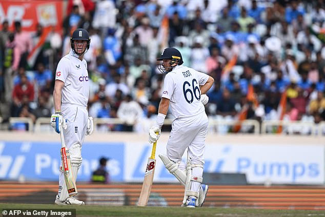 England's Joe Root (right) was the victim of another marginal DRS call during Sunday's match.