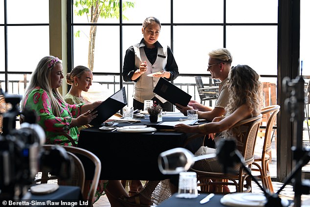 She, Danni Imbert, Harry Derbidge and Saffron met up to catch up on the latest gossip as they headed to lunch at Canna Bali Beach Club.