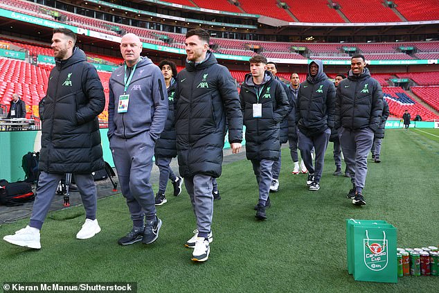 There were some notable absences from the pre-match walk across the Wembley lawn